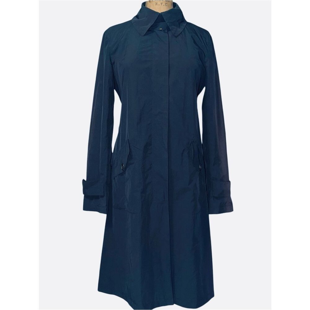 SPORTMAX Classic Black Belted Trench Coat | Timeless Minimalist Luxury Size 8